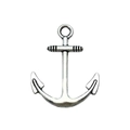 Vintage silver anchor pendant charm for DIY nautical jewelry making and bracelets - Extra Large Anchor Pendant (7049) / 1 Piece (25x31mm) / Antique Silver