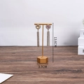 Golden T-bar jewelry stand for earrings with 13.6cm height and 3.7cm base dimensions - Large Gold Earring Stand Hexagonal Base