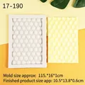 White honeycomb texture silicone mold for chocolate cake lace decoration and DIY baking - Gray