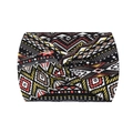 Bohemian style wide knotted yoga headband with geometric ethnic pattern and elastic fit - 22-Colorful Geometric