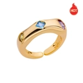 Gold/Yellow Blue Purple Stones