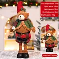 Telescopic Christmas teddy bear doll with adjustable height and festive knit outfit - Medium 60CM Telescopic Reindeer