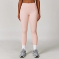 High-waisted seamless peach pink yoga pants with a body-shaping lifted butt effect - S / Bottoms / Peach Pink