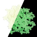 Luminous plastic cross beads for jewelry DIY with glow-in-the-dark green fluorescent effect - 16*12mm (50Pcs/Pack) / Random Mixed Colors