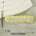 Yellow embroidered OOOOPS! letter patch for DIY crafts 7x1.7cm size variant - OOOOPS! Yellow Blue