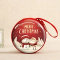 Red Christmas coin purse with cute cartoon snowman and Santa Claus festive graphics - Christmas Style 8