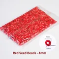 Red series 4mm glass seed beads for DIY jewelry making with 1.2mm hole size details - Red Tones Mixed 4mm