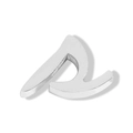 Polished silver stainless steel beads with lowercase alphabet letter shapes for DIY jewelry - Lowercase s / Steel