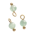 Ciondolo fai-da-te con pietra sfaccettata verde chiaro da 4mm e anello dorato - Occhio di Gatto Verde Chiaro (4mm, 5 Pezzi/Confezione)