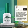 Miss Cheering 12ml no-wipe top coat gel polish on marble stand for 40-day long-wear - 12ML No-wipe Top Coat
