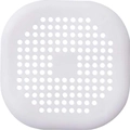 White silicone drain hair catcher with suction cups for kitchen and bathroom sinks - White