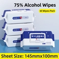Bulk pack of 75% alcohol disinfectant wipes, 60 counts with portable 3D render design - 60 Sheets Ethanol Alcohol Wipes (Lower Quality)