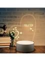 3D heart acrylic night light with warm glow for granddaughter on a cozy wooden desk - To Granddaughter