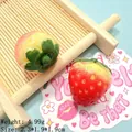 Macro di ciondoli a fragola in resina 3D per fai-da-te con dettagli di peso e misura - Fragola Media