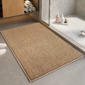 Rectangular natural brown sisal-texture bathroom mat with durable non-slip backing - 40*60cm / Brown