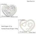 DIY heart-shaped silicone mold with rose texture for luminous storage box and resin craft - Heart Rose Lid