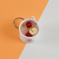 Miniature mixed congee bowl keychain with realistic red dates and metal ring - Barrel Diameter 4cm / Red Date Lotus Seed Sago