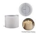Fish scale pattern cylindrical silicone mold for concrete candle jars 10.3cm diameter - Fish Scale Storage Box