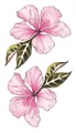 Adesivi per tatuaggi temporanei con fiori di ciliegio rosa e design floreale elegante - Stile Ciliegio Dipinto a Mano con Gocce di Rugiada (LY020)