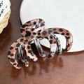 Large tortoiseshell leopard print hair claw clip in brown and black resin finish - Octopus Claw-9.2cm