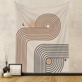 Detail of bohemian tapestry featuring abstract sun and moon patterns on high-quality fabric - Billion (83)
