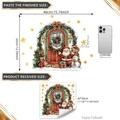 Stickers muraux de Noël amovibles Père Noël et bonhomme de neige déco 40x32cm - Père Noël & Bonhomme de Neige (TJ003) / 30x30cm