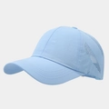 Close-up of light blue baseball cap featuring laser-cut ventilation holes and quick-dry fabric - Adjustable / Light Blue