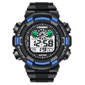 Wasserdichte digitale Sportuhr für Herren mit LED-Licht und Multifunktions-Chronograph - Blau