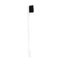 Double-sided white eyebrow brush and fine-tooth comb for hair styling and grooming - Double-Headed Brow Brush White