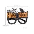 Sparkly Happy Halloween pumpkin glasses with bat and crow decors for party photo props - Black Crow and Bat Letter Decorative Glasses