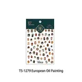 European oil painting nail art stickers with vintage portrait designs TS-1279 - TS-1279 European Oil Painting