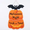 Halloween-Türhänger mit Fledermaus und Kürbissen mit Trick or Treat Schriftzug - Halloween Fledermaus Türhänger