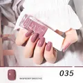 Fast-drying peelable nail polish in shade 035 Raspberry Smoothie with fine gold glitter - 35#Raspberry Smoothie