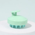Mint green silicone scalp massager brush made from eco-friendly wheat straw material - Wheat Straw Green