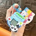 Blauer Panda Mini Tetris Spielkonsole Schlüsselanhänger, süßer Taschenanhänger. - Panda Mini Spielekonsole / Blau