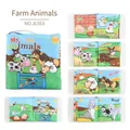Libro de tela de animales de granja para bebés con ilustraciones y palabras coloridas - Animales de la Granja (JL553)