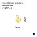 18K gold plated copper heart pendant with moon detail and clear cubic zirconia stone - Heart Pendant (P00002-H) / Clear Zirconia