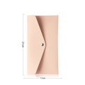 Pink suede PU envelope makeup brush bag 21x11cm size with snap closure - Small / Pink