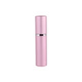 Matte pink 5ml refillable perfume spray bottle with silver ring accent and smooth finish - Matte Pink
