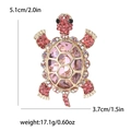 Dettagli su dimensioni e peso di una spilla a tartaruga dorata con strass rosa - Rosa