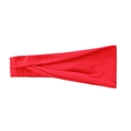 Vibrant red high-elasticity sports headband for yoga and running with fabric texture - Red