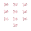 Set of 10 pink and white checkered bow alloy pendants with hanging holes for DIY jewelry - 7# Pink Plaid Bowknot