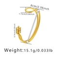 18K gold plated twisted rope open cuff bracelet for women in a minimalist design - Chunky Rope Knot