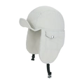 Gorro de aviador gris claro acolchado con orejeras y correa ajustable - Cian