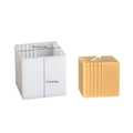 Moule en silicone cube avec rayures verticales de 5,4 cm pour bougies DIY - Cube à Rayures Verticales