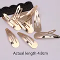 Golden snap hair clip DIY accessory, 4.8cm teardrop metal clip with polished finish - KC Gold Waterdrop 5cm
