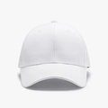 Breathable white baseball cap with laser-cut ventilation holes and curved brim design - Adjustable / White