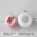 Lotus flower silicone mold for DIY candles and soaps with detailed dimensions - Flower Style (J-5192)