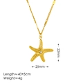 Collana minimalista con stella marina dorata e cristallo per stile da vacanza estiva - Collana con Pendente Stella Marina Singola Oro