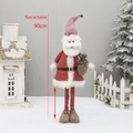 Babbo Natale di peluche rosa con gambe estensibili e altezza regolabile da 90 cm di Natale - Babbo Natale (Estendibile a 90cm)